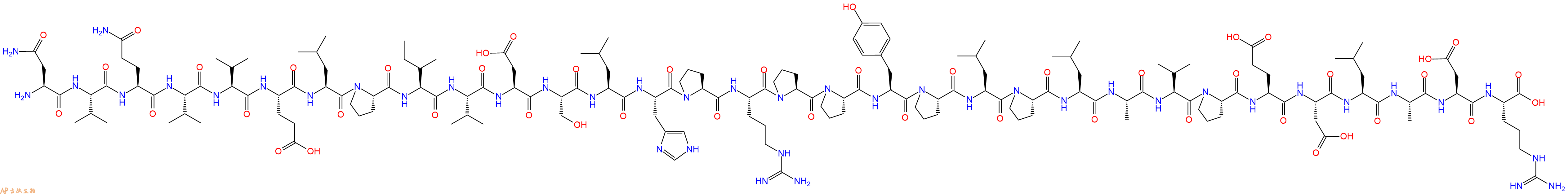 专肽生物产品H2N-Asn-Val-Gln-Val-Val-Glu-Leu-Pro-Ile-Val-Asp-Ser-Leu-His-Pro-Arg-Pro-Pro-Tyr-Pro-Leu-Pro-Leu-Ala-Val-Pro-Glu-Asp-Leu-Ala-Asp-Arg-OH