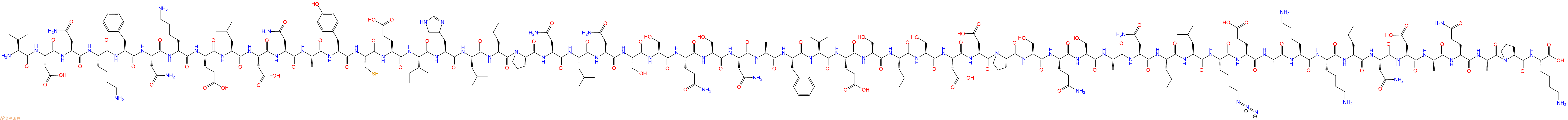 专肽生物产品H2N-Val-Asp-Asn-Lys-Phe-Asn-Lys-Glu-Leu-Asp-Asn-Ala-Tyr-Cys-Glu-Ile-His-Leu-Leu-Pro-Asn-Leu-Asn-Ser-Ser-Gln-Ser-Asn-Ala-Phe-Ile-Glu-Ser-Leu-Ser-Asp-Asp-Pro-Ser-Gln-Ser-Ala-Asn-Leu-Leu-Lys(N3)-Glu-Ala-Lys-Lys-Leu-Asn-Asp-Ala-Gln-Ala-Pro-Lys-OH