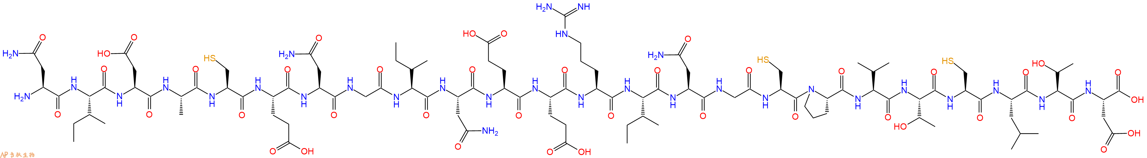 专肽生物产品H2N-Asn-Ile-Asp-Ala-Cys-Glu-Asn-Gly-Ile-Asn-Glu-Glu-Arg-Ile-Asn-Gly-Cys-Pro-Val-Thr-Cys-Leu-Thr-Asp-OH