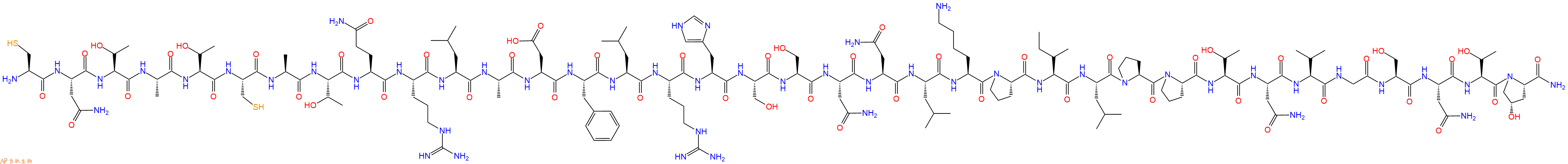 专肽生物产品H2N-Cys-Asn-Thr-Ala-Thr-Cys-Ala-Thr-Gln-Arg-Leu-Ala-Asp-Phe-Leu-Arg-His-Ser-Ser-Asn-Asn-Leu-Lys-Pro-Ile-Leu-Pro-Pro-Thr-Asn-Val-Gly-Ser-Asn-Thr-Hyp-CONH2