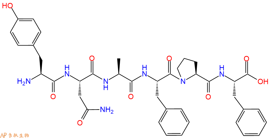 专肽生物产品H2N-Tyr-Asn-Ala-Phe-Pro-Phe-OH