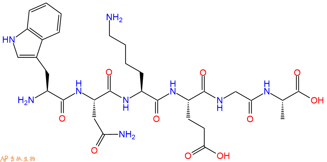 专肽生物产品H2N-Trp-Asn-Lys-Glu-Gly-Ala-OH