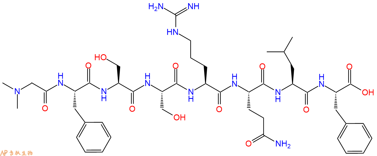 专肽生物产品H2N-Sar-Phe-Ser-Ser-Arg-Gln-Leu-Phe-OH