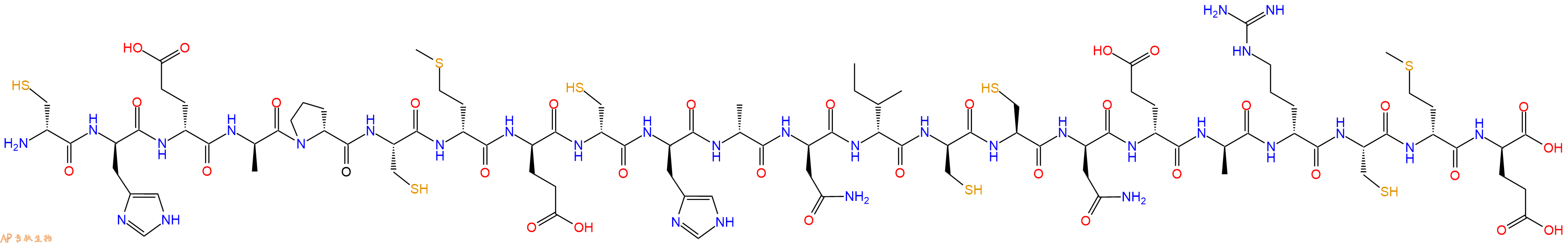 专肽生物产品H2N-DCys-DHis-DGlu-DAla-DPro-Cys-DMet-DGlu-DCys-DHis-DAla-DAsn-DIle-DCys-Cys-DAsn-DGlu-DAla-DArg-Cys-DMet-DGlu-OH