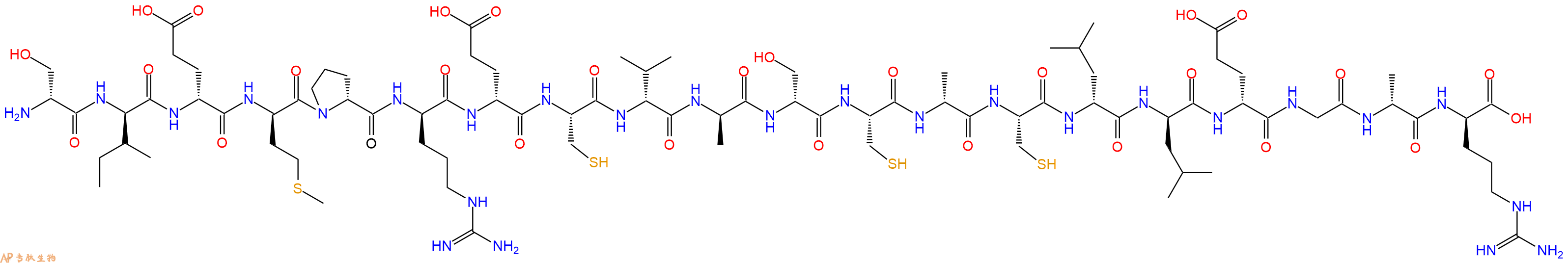 专肽生物产品H2N-DSer-DIle-DGlu-DMet-DPro-DArg-DGlu-Cys-DVal-DAla-DSer-Cys-DAla-Cys-DLeu-DLeu-DGlu-Gly-DAla-DArg-OH