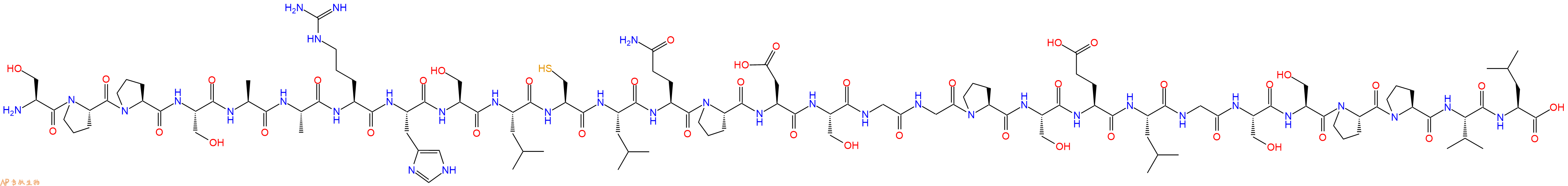 专肽生物产品H2N-Ser-Pro-Pro-Ser-Ala-Ala-Arg-His-Ser-Leu-Cys-Leu-Gln-Pro-Asp-Ser-Gly-Gly-Pro-Ser-Glu-Leu-Gly-Ser-Ser-Pro-Pro-Val-Leu-OH