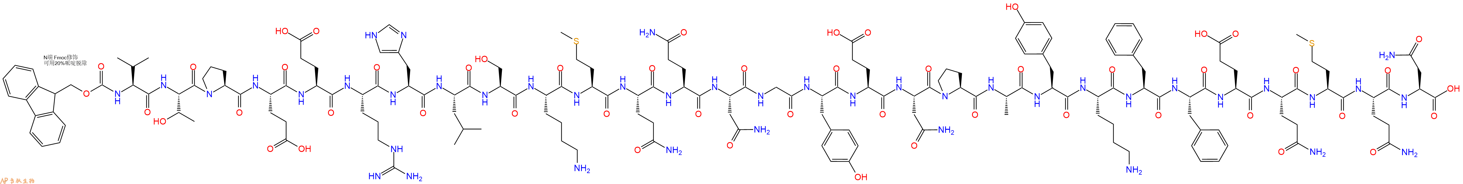 专肽生物产品Fmoc-Val-Thr-Pro-Glu-Glu-Arg-His-Leu-Ser-Lys-Met-Gln-Gln-Asn-Gly-Tyr-Glu-Asn-Pro-Ala-Tyr-Lys-Phe-Phe-Glu-Gln-Met-Gln-Asn-OH
