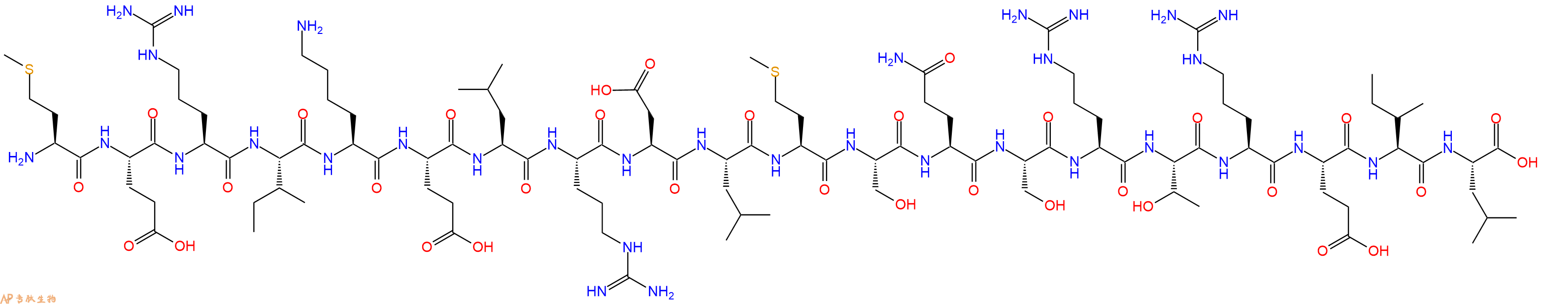 专肽生物产品H2N-Met-Glu-Arg-Ile-Lys-Glu-Leu-Arg-Asp-Leu-Met-Ser-Gln-Ser-Arg-Thr-Arg-Glu-Ile-Leu-OH