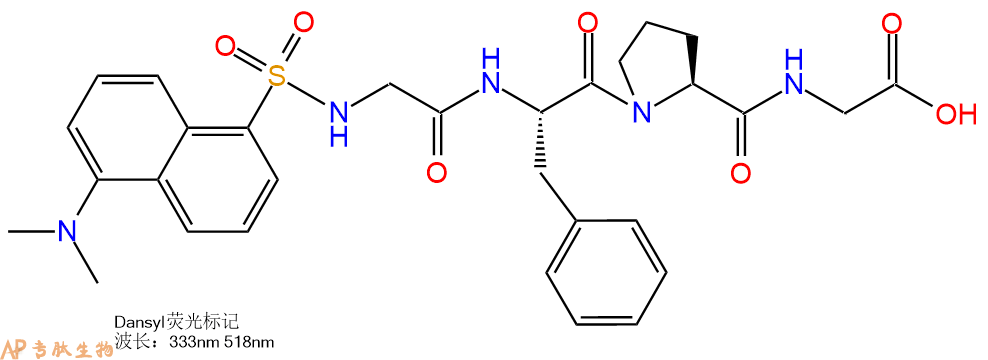 专肽生物产品Dansyl-Gly-Phe-Pro-Gly-OH