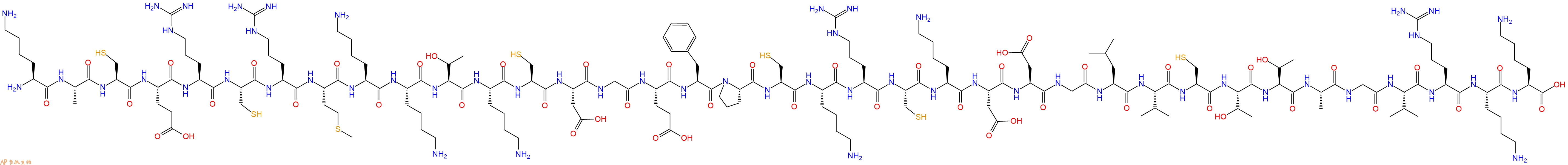 专肽生物产品H2N-Lys-Ala-Cys-Glu-Arg-Cys-Arg-Met-Lys-Lys-Thr-Lys-Cys-Asp-Gly-Glu-Phe-Pro-Cys-Lys-Arg-Cys-Lys-Asp-Asp-Gly-Leu-Val-Cys-Thr-Thr-Ala-Gly-Val-Arg-Lys-Lys-OH
