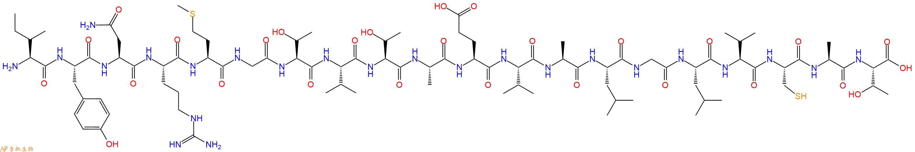专肽生物产品H2N-Ile-Tyr-Asn-Arg-Met-Gly-Thr-Val-Thr-Ala-Glu-Val-Ala-Leu-Gly-Leu-Val-Cys-Ala-Thr-OH