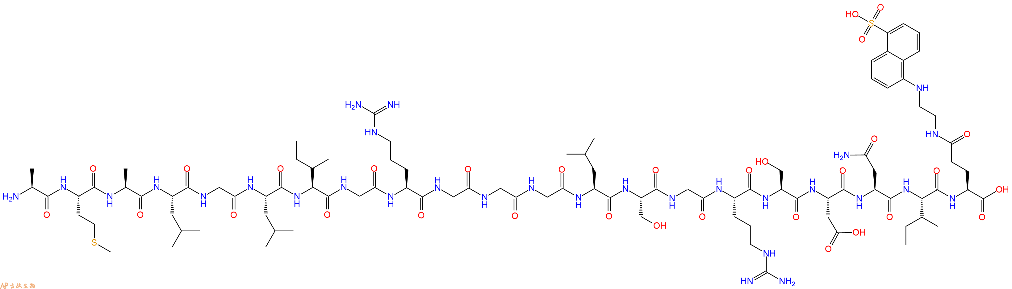 专肽生物产品H2N-Ala-Met-Ala-Leu-Gly-Leu-Ile-Gly-Arg-Gly-Gly-Gly-Leu-Ser-Gly-Arg-Ser-Asp-Asn-Ile-Glu(Edans)-OH