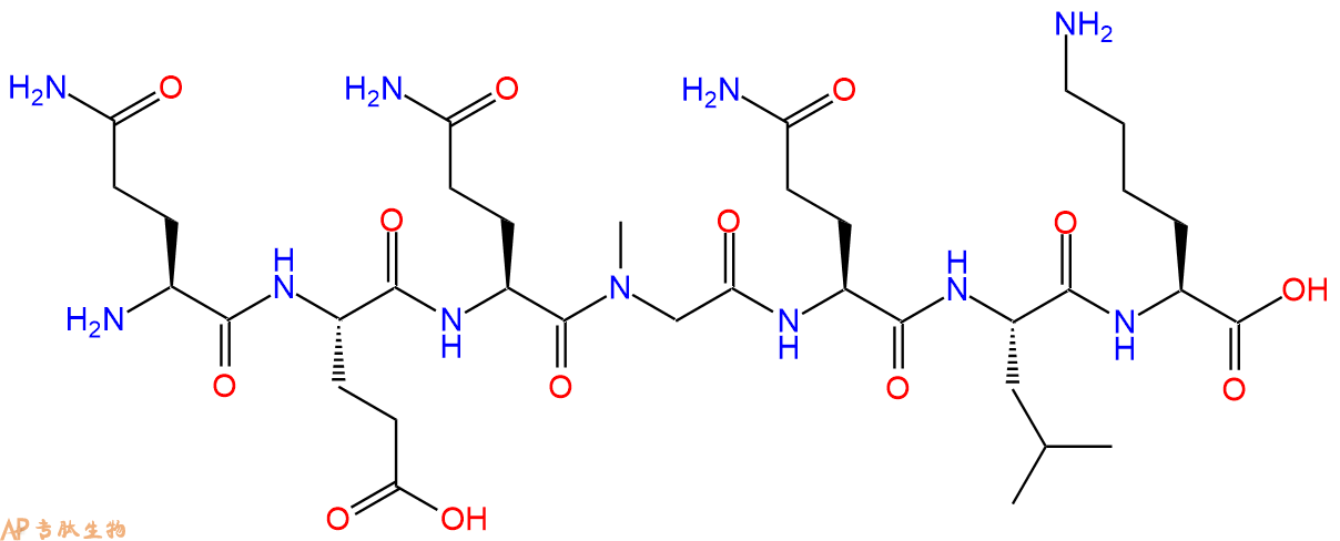 专肽生物产品H2N-Gln-Glu-Gln-Sar-Gln-Leu-Lys-OH