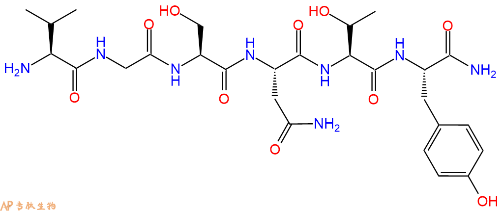 专肽生物产品H2N-Val-Gly-Ser-Asn-Thr-Tyr-CONH2