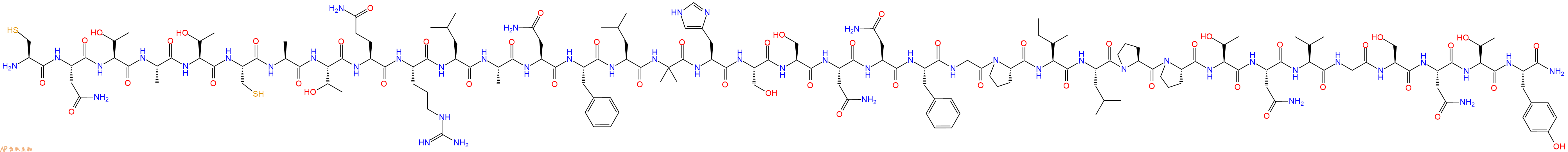 专肽生物产品H2N-Cys-Asn-Thr-Ala-Thr-Cys-Ala-Thr-Gln-Arg-Leu-Ala-Asn-Phe-Leu-Aib-His-Ser-Ser-Asn-Asn-Phe-Gly-Pro-Ile-Leu-Pro-Pro-Thr-Asn-Val-Gly-Ser-Asn-Thr-Tyr-CONH2