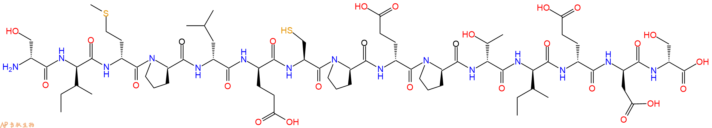 专肽生物产品H2N-DSer-DIle-DMet-DPro-DLeu-DGlu-Cys-DPro-DGlu-DPro-DThr-DIle-DGlu-DAsp-DSer-OH