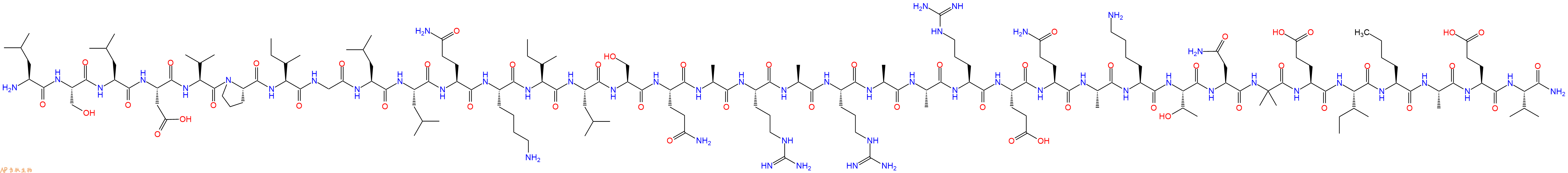 专肽生物产品H2N-Leu-Ser-Leu-Asp-Val-Pro-Ile-Gly-Leu-Leu-Gln-Lys-Ile-Leu-Ser-Gln-Ala-Arg-Ala-Arg-Ala-Ala-Arg-Glu-Gln-Ala-Lys-Thr-Asn-Aib-Glu-Ile-Nle-Ala-Glu-Val-CONH2