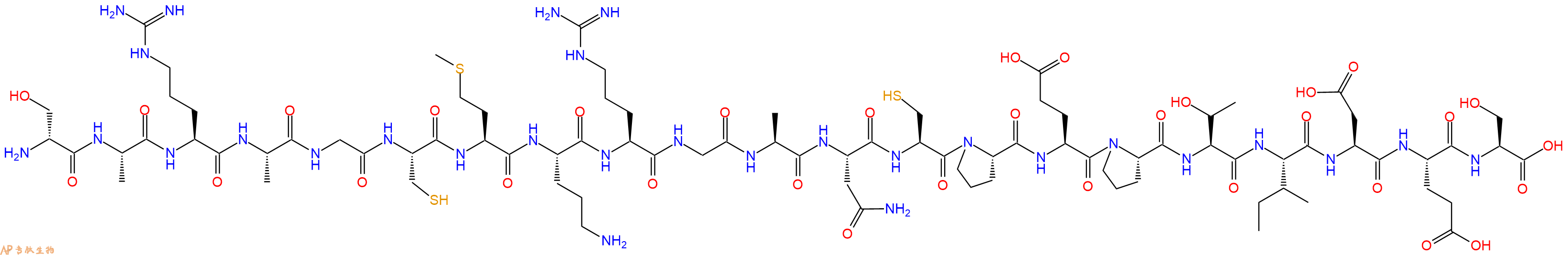 专肽生物产品H2N-DSer-Ala-Arg-Ala-Gly-Cys-Met-Orn-Arg-Gly-Ala-Asn-Cys-Pro-Glu-Pro-Thr-Ile-Asp-Glu-Ser-OH