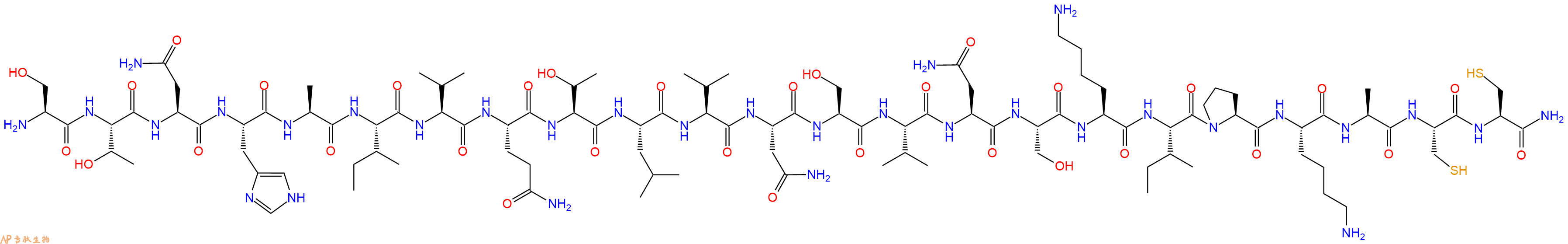 专肽生物产品H2N-Ser-Thr-Asn-His-Ala-Ile-Val-Gln-Thr-Leu-Val-Asn-Ser-Val-Asn-Ser-Lys-Ile-Pro-Lys-Ala-Cys-Cys-CONH2