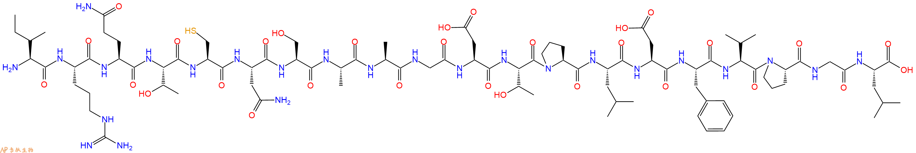 专肽生物产品H2N-Ile-Arg-Gln-Thr-Cys-Asn-Ser-Ala-Ala-Gly-Asp-Thr-Pro-Leu-Asp-Phe-Val-Pro-Gly-Leu-OH