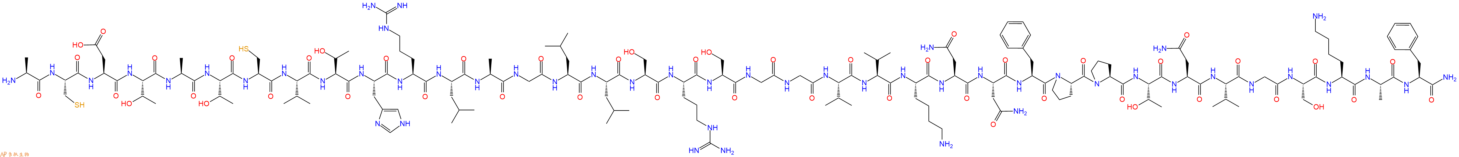 专肽生物产品H2N-Ala-Cys-Asp-Thr-Ala-Thr-Cys-Val-Thr-His-Arg-Leu-Ala-Gly-Leu-Leu-Ser-Arg-Ser-Gly-Gly-Val-Val-Lys-Asn-Asn-Phe-Pro-Pro-Thr-Asn-Val-Gly-Ser-Lys-Ala-Phe-CONH2