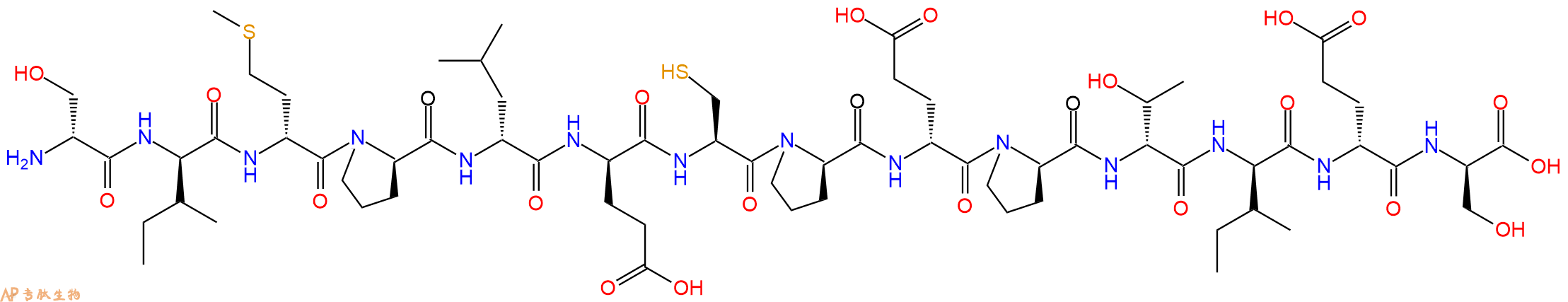 专肽生物产品H2N-DSer-DIle-DMet-DPro-DLeu-DGlu-Cys-DPro-DGlu-DPro-DThr-DIle-DGlu-DSer-OH