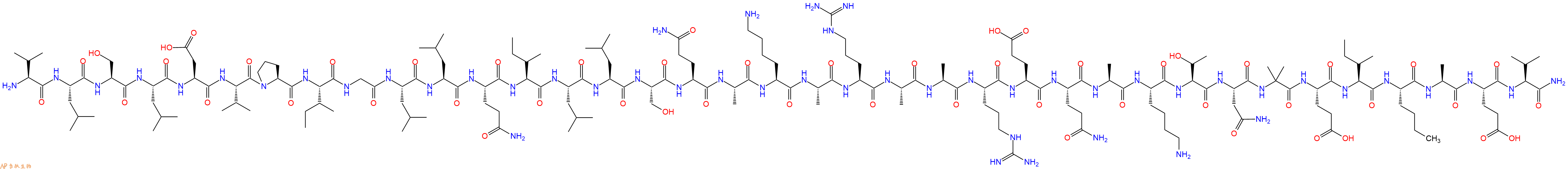 专肽生物产品H2N-Val-Leu-Ser-Leu-Asp-Val-Pro-Ile-Gly-Leu-Leu-Gln-Ile-Leu-Leu-Ser-Gln-Ala-Lys-Ala-Arg-Ala-Ala-Arg-Glu-Gln-Ala-Lys-Thr-Asn-Aib-Glu-Ile-Nle-Ala-Glu-Val-CONH2