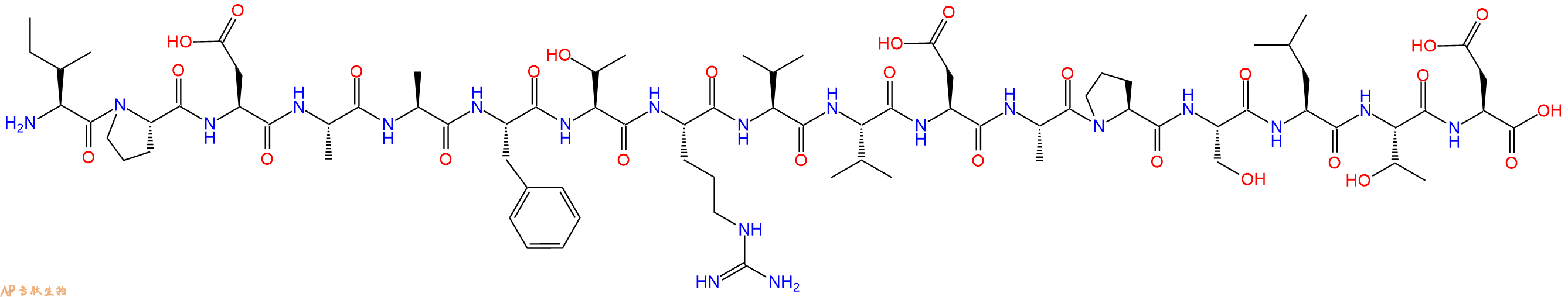专肽生物产品H2N-Ile-Pro-Asp-Ala-Ala-Phe-Thr-Arg-Val-Val-Asp-Ala-Pro-Ser-Leu-Thr-Asp-OH