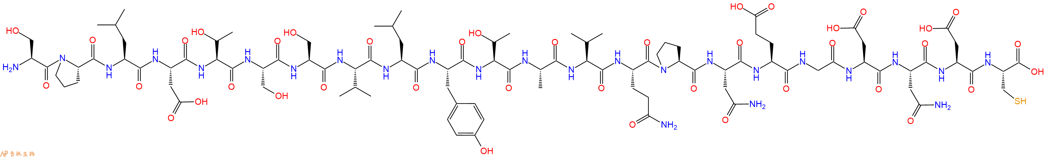 专肽生物产品H2N-Ser-Pro-Leu-Asp-Thr-Ser-Ser-Val-Leu-Tyr-Thr-Ala-Val-Gln-Pro-Asn-Glu-Gly-Asp-Asn-Asp-Cys-OH