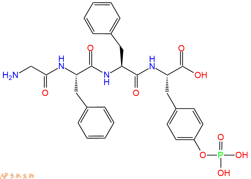 专肽生物产品H2N-Gly-Phe-Phe-Tyr(PO3H2)-OH