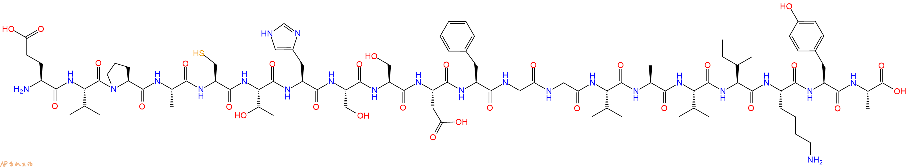专肽生物产品H2N-Glu-Val-Pro-Ala-Cys-Thr-His-Ser-Ser-Asp-Phe-Gly-Gly-Val-Ala-Val-Ile-Lys-Tyr-Ala-OH