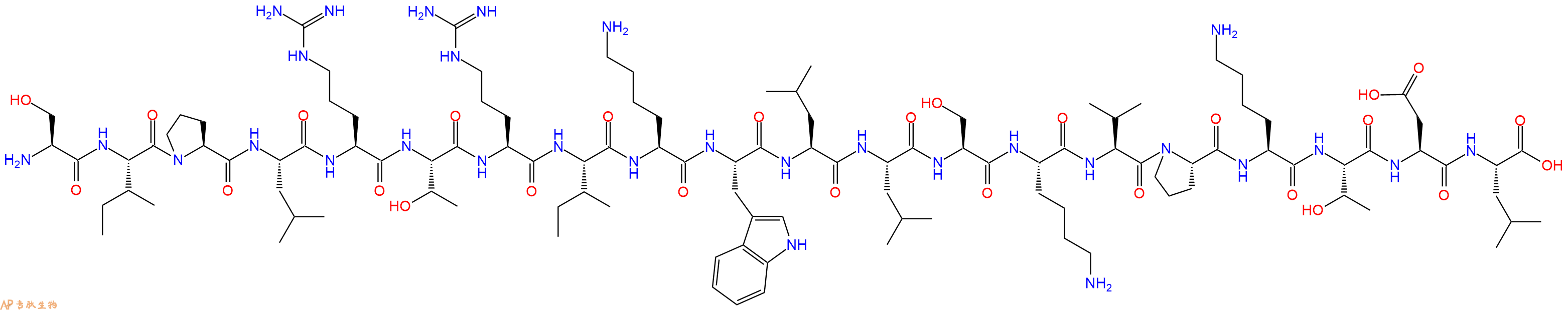 专肽生物产品H2N-Ser-Ile-Pro-Leu-Arg-Thr-Arg-Ile-Lys-Trp-Leu-Leu-Ser-Lys-Val-Pro-Lys-Thr-Asp-Leu-OH