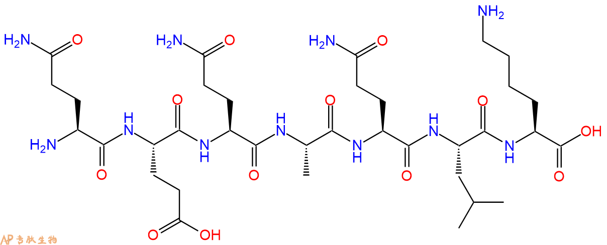 专肽生物产品H2N-Gln-Glu-Gln-Ala-Gln-Leu-Lys-OH