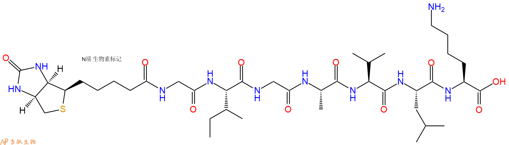 专肽生物产品Biotinyl-Gly-Ile-Gly-Ala-Val-Leu-Lys-OH