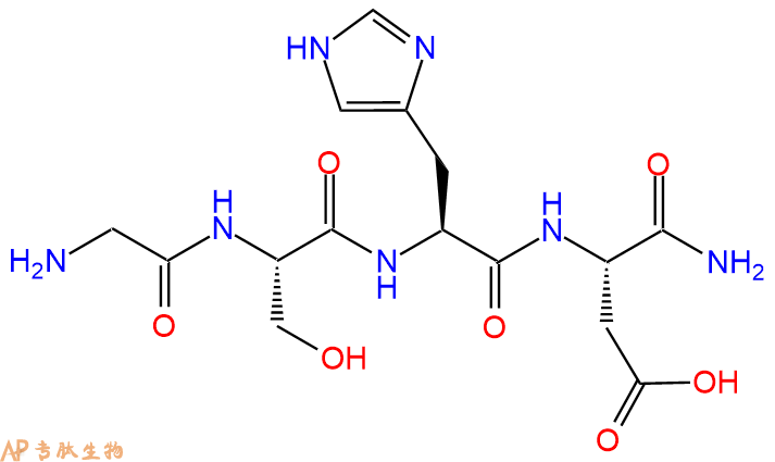 专肽生物产品H2N-Gly-Ser-His-Asp-CONH2