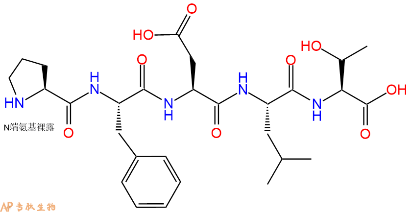 专肽生物产品H2N-Pro-Phe-Asp-Leu-Thr-OH