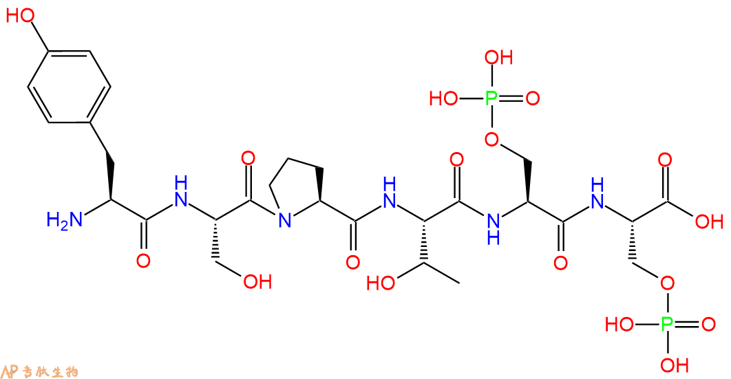 专肽生物产品H2N-Tyr-Ser-Pro-Thr-Ser(PO3H2)-Ser(PO3H2)-OH