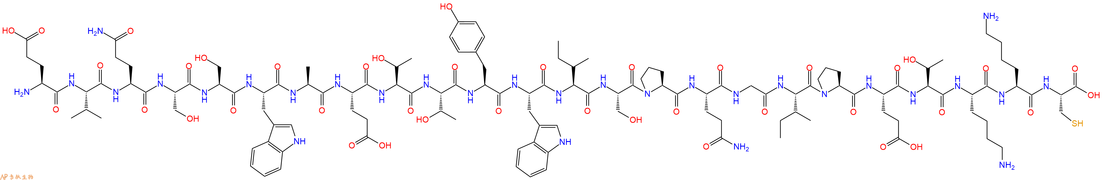 专肽生物产品H2N-Glu-Val-Gln-Ser-Ser-Trp-Ala-Glu-Thr-Thr-Tyr-Trp-Ile-Ser-Pro-Gln-Gly-Ile-Pro-Glu-Thr-Lys-Lys-Cys-OH