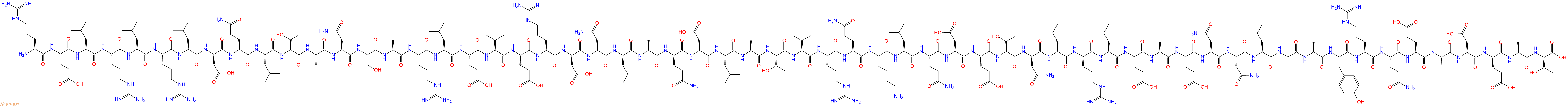 专肽生物产品H2N-Arg-Glu-Leu-Arg-Leu-Arg-Leu-Asp-Gln-Leu-Thr-Ala-Asn-Ser-Ala-Arg-Leu-Glu-Val-Glu-Arg-Asp-Asn-Leu-Ala-Gln-Asp-Leu-Ala-Thr-Val-Arg-Gln-Lys-Leu-Gln-Asp-Glu-Thr-Asn-Leu-Arg-Leu-Glu-Ala-Glu-Asn-Asn-Leu-Ala-Ala-Tyr-Arg-Gln-Glu-Ala-Asp-Glu-Ala-Thr-OH