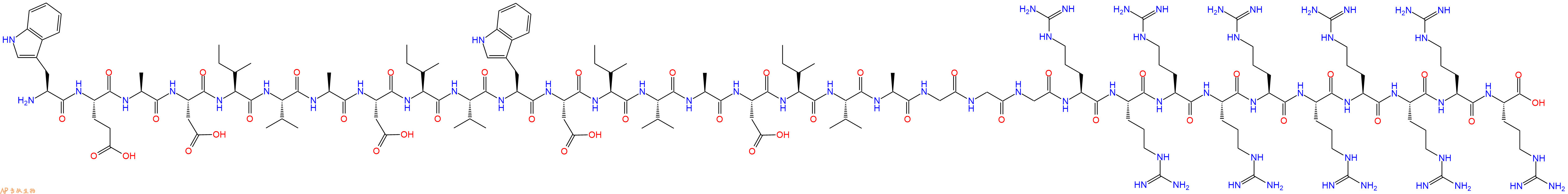 专肽生物产品H2N-Trp-Glu-Ala-Asp-Ile-Val-Ala-Asp-Ile-Val-Trp-Asp-Ile-Val-Ala-Asp-Ile-Val-Ala-Gly-Gly-Gly-Arg-Arg-Arg-Arg-Arg-Arg-Arg-Arg-Arg-Arg-OH