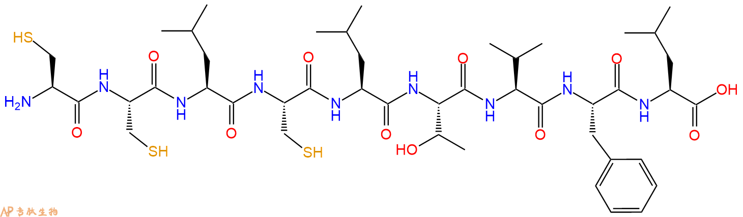 专肽生物产品H2N-Cys-Cys-Leu-Cys-Leu-Thr-Val-Phe-Leu-OH