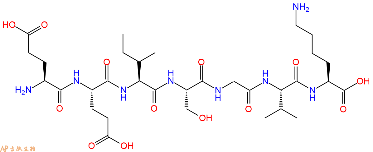 专肽生物产品H2N-Glu-Glu-Ile-Ser-Gly-Val-Lys-OH
