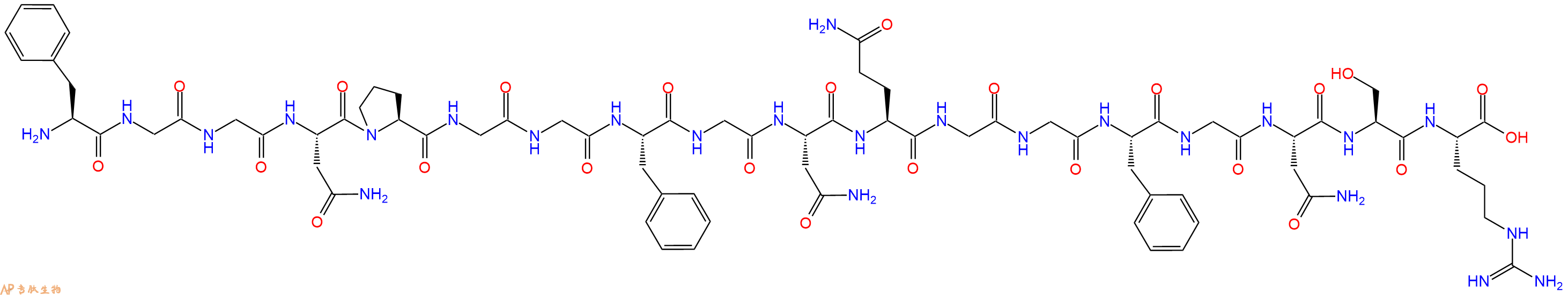 专肽生物产品H2N-Phe-Gly-Gly-Asn-Pro-Gly-Gly-Phe-Gly-Asn-Gln-Gly-Gly-Phe-Gly-Asn-Ser-Arg-OH