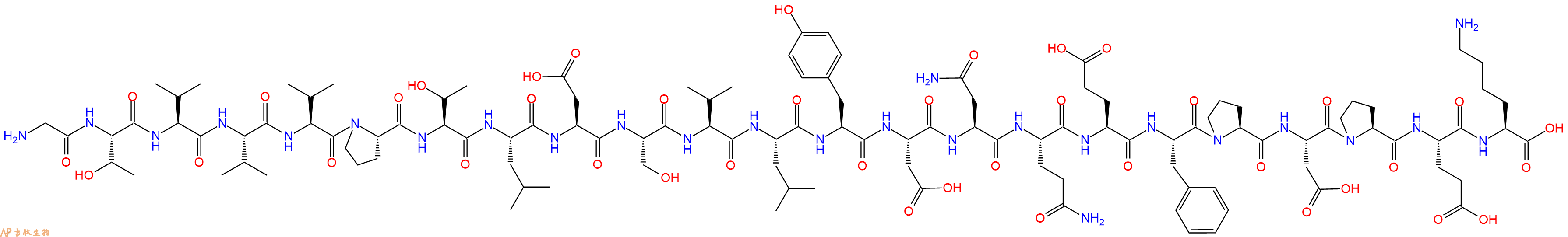 专肽生物产品H2N-Gly-Thr-Val-Val-Val-Pro-Thr-Leu-Asp-Ser-Val-Leu-Tyr-Asp-Asn-Gln-Glu-Phe-Pro-Asp-Pro-Glu-Lys-OH