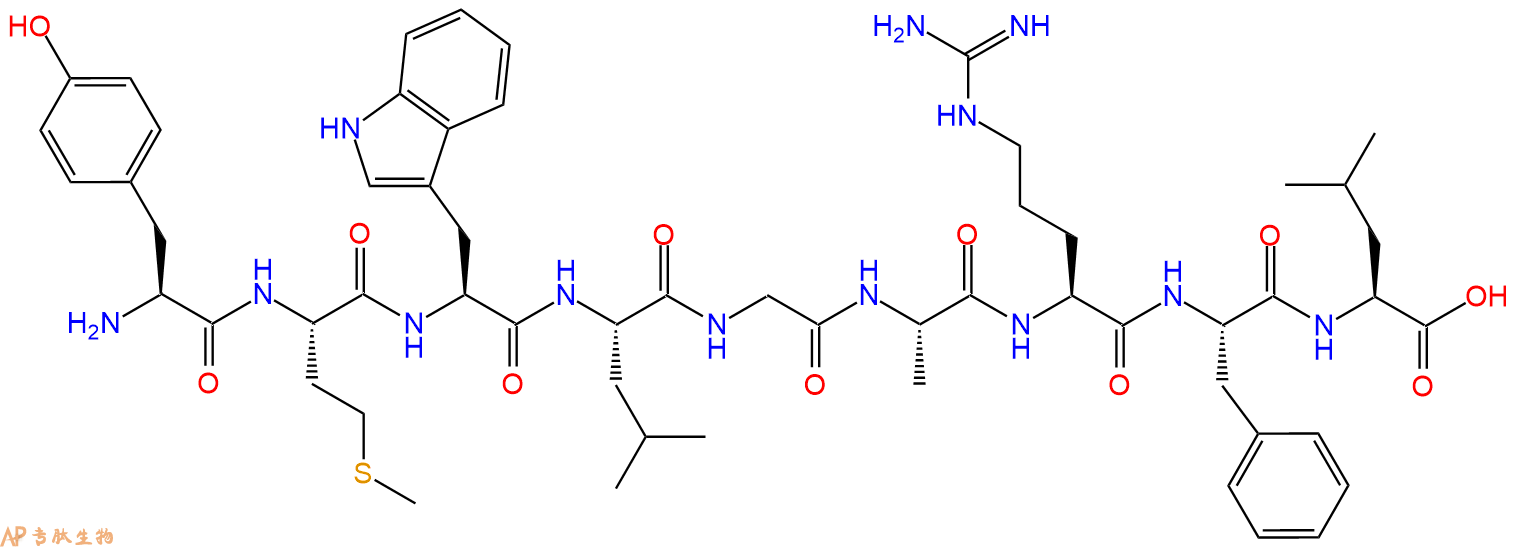 专肽生物产品H2N-Tyr-Met-Trp-Leu-Gly-Ala-Arg-Phe-Leu-OH