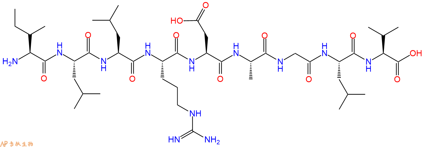 专肽生物产品H2N-Ile-Leu-Leu-Arg-Asp-Ala-Gly-Leu-Val-OH