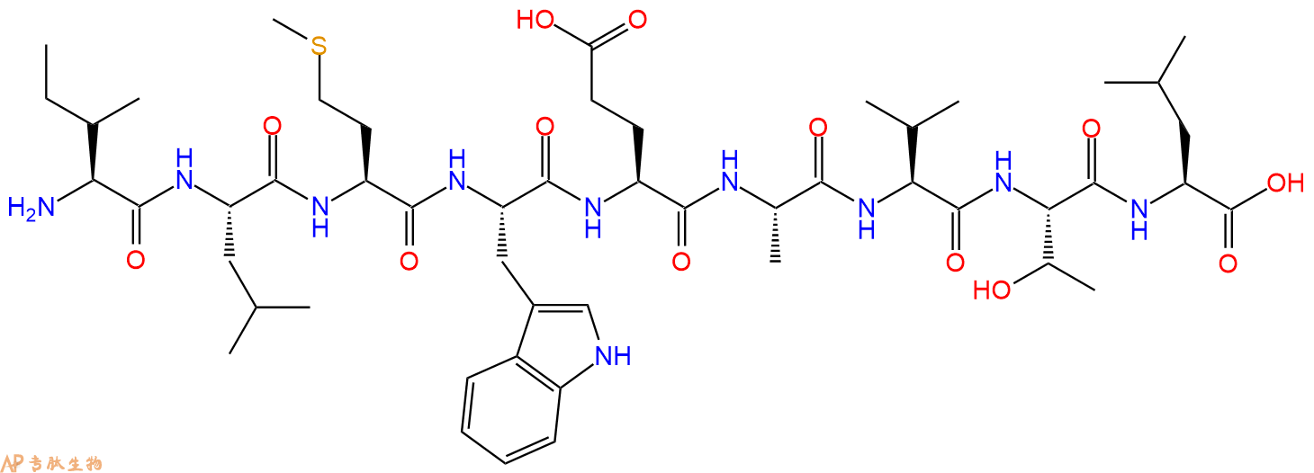 专肽生物产品H2N-Ile-Leu-Met-Trp-Glu-Ala-Val-Thr-Leu-OH