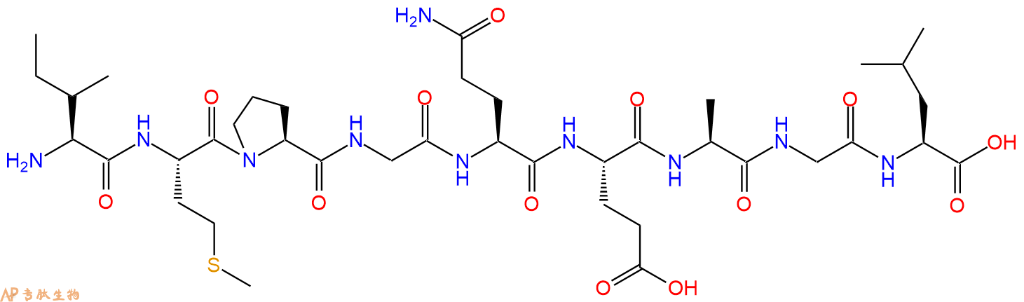 专肽生物产品H2N-Ile-Met-Pro-Gly-Gln-Glu-Ala-Gly-Leu-OH