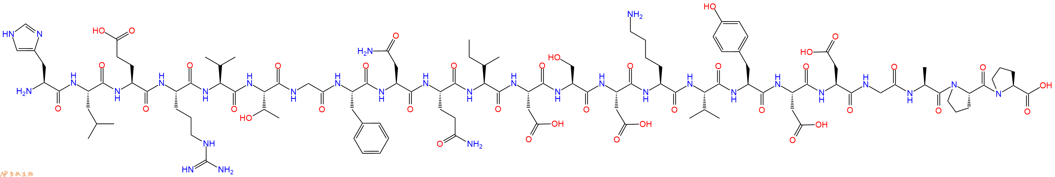 专肽生物产品H2N-His-Leu-Glu-Arg-Val-Thr-Gly-Phe-Asn-Gln-Ile-Asp-Ser-Asp-Lys-Val-Tyr-Asp-Asp-Gly-Ala-Pro-Pro-OH