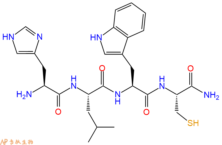 专肽生物产品H2N-His-Leu-Trp-Cys-CONH2